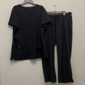 HeartSoul Black Scrub Set